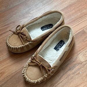 Sperry Light Brown Moccasin Slippers
